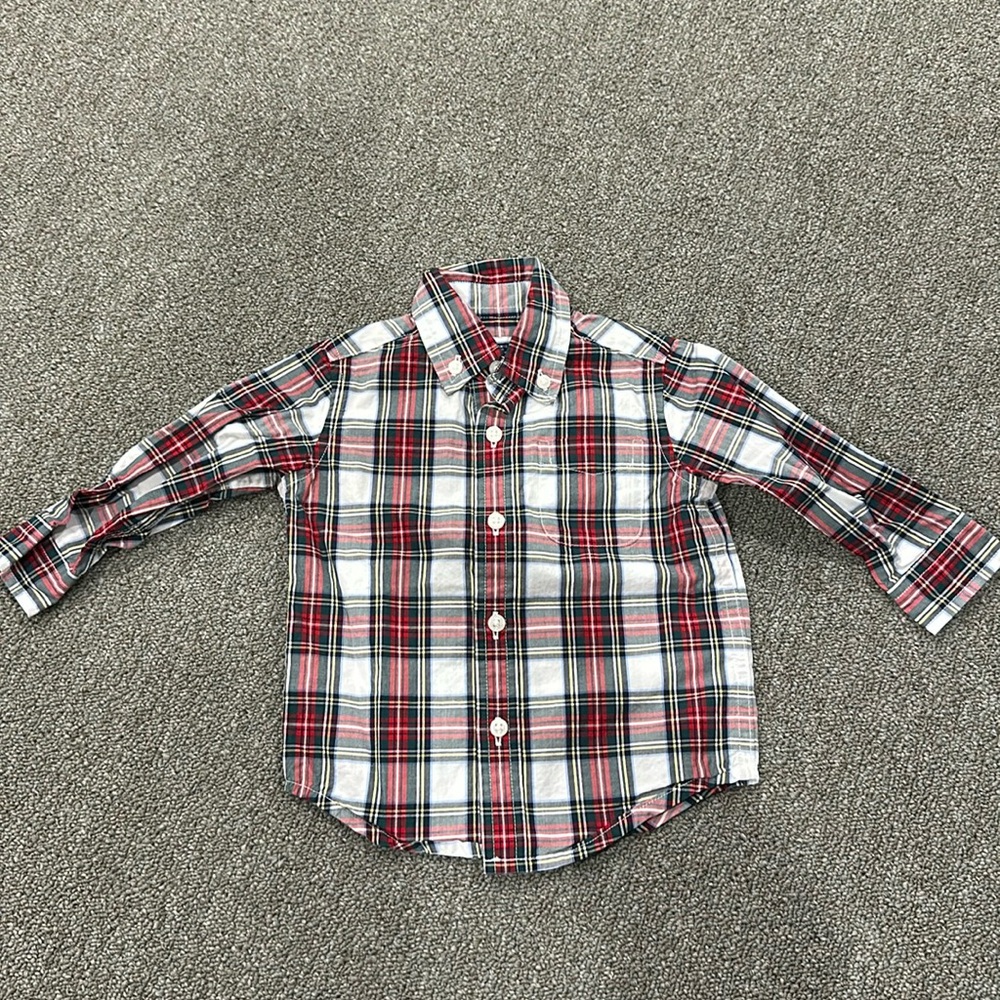 Janie and Jack Plaid Button Down